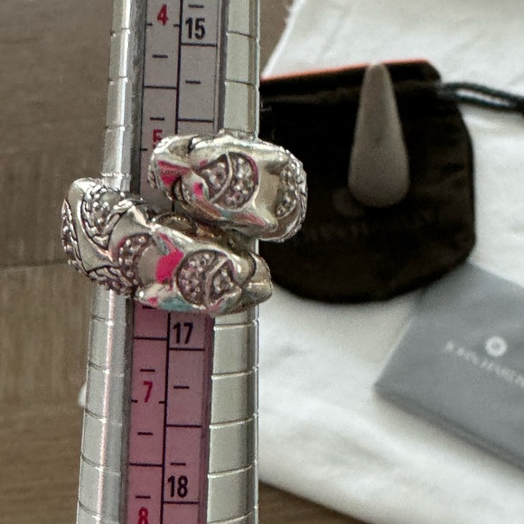John Hardy Sterling Silver Palu Macan Tiger Bypass Ring Sz 6 - Picture 5 of 6